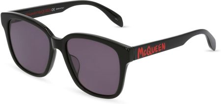 Alexander McQueen AM0331SK Panie-Okulary słoneczne Pełna obręcz Kwadrat Tworzywo sztuczne-ramka, czarny