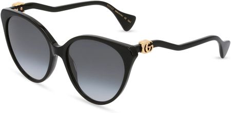 Gucci GG1011S Panie-Okulary słoneczne Pełna obręcz Motyl Tworzywo sztuczne-ramka, czarny