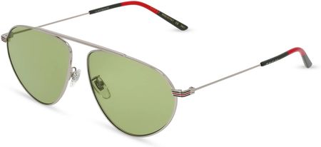 Gucci GG1051S Mężczyźni-Okulary słoneczne Pełna obręcz Pilot Metal-ramka, srebrny
