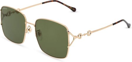 Gucci GG 1018SK Panie-Okulary słoneczne Pełna obręcz Kwadrat Metal-ramka, złoty
