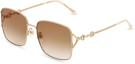 Gucci GG 1018SK Panie-Okulary słoneczne Pełna obręcz Kwadrat Metal-ramka, złoty