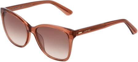Calvin Klein CK 21529 S Panie-Okulary słoneczne Pełna obręcz Kwadrat Tworzywo sztuczne-ramka, brązowy