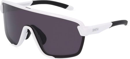 SMITH BOBCAT Unisex-Okulary słoneczne Pełna obręcz Szyba mono Tworzywo sztuczne-ramka, biały
