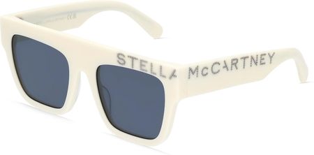 STELLA MCCARTNEY SC40032I Panie-Okulary słoneczne Pełna obręcz Kwadrat Bio-octan-ramka, beżowy