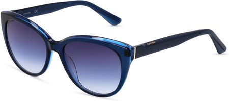 Calvin Klein CK22520S Panie-Okulary słoneczne Pełna obręcz Motyl Tworzywo sztuczne-ramka, niebieski