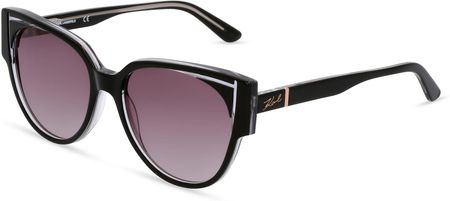 Karl Lagerfeld KL6068S Panie-Okulary słoneczne Pełna obręcz Motyl Tworzywo sztuczne-ramka, czarny