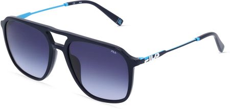 FILA FIASFI215 Mężczyźni-Okulary słoneczne Pełna obręcz Pilot Tworzywo sztuczne-ramka, niebieski