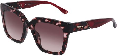 NINA RICCI NRISNR318 Panie-Okulary słoneczne Pełna obręcz Motyl Tworzywo sztuczne-ramka, różowy