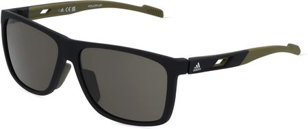 ADIDAS SP0067 Unisex-Okulary słoneczne Pełna obręcz Kwadrat Tworzywo sztuczne-ramka, czarny