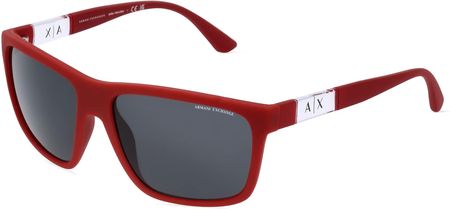 EMPORIO ARMANI AX4121S Mężczyźni-Okulary słoneczne Pełna obręcz Kwadrat Tworzywo sztuczne-ramka, czerwony