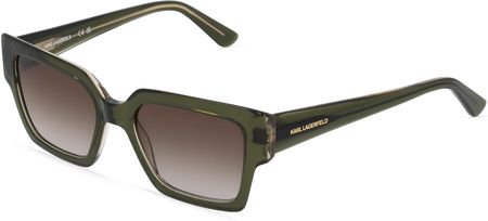 KARL LAGERFELD KL6089S Unisex-Okulary słoneczne Pełna obręcz Kwadrat Tworzywo sztuczne-ramka, zielony