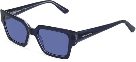 KARL LAGERFELD KL6089S Unisex-Okulary słoneczne Pełna obręcz Kwadrat Tworzywo sztuczne-ramka, niebieski