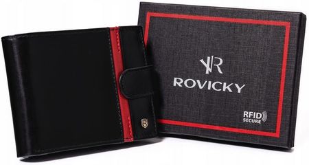 Portfel skórzany Rovicky N61L-RVTP czarny