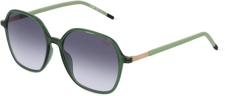 HUGO HG 1236/S Panie-Okulary słoneczne Pełna obręcz Ośmiokątny Tworzywo sztuczne-ramka, zielony
