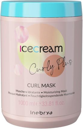 Inebrya Ice Cream Curly Plus Nawilżająca Maska Do Włosów Kręconych I Falowanych 1000 ml