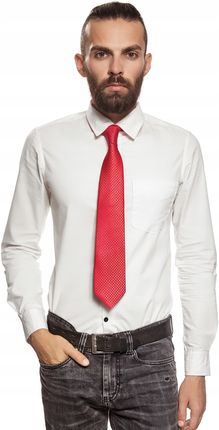Klasyczny krawat męski elegancki czerwony