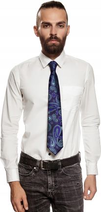 Klasyczny krawat męski ze wzorem paisley
