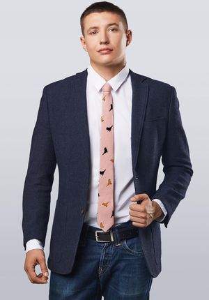 Klasyczny krawat męski z nadrukiem