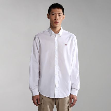 Męska Koszula Napapijri G-Graie 1 002 Bright White Np0A4H1E0021 – Biały