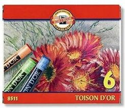 Zdjęcie Koh-I-Noor Kredki Pastele Toison D'Or 6 Kolorów - Rypin