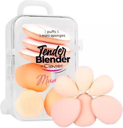 Clavier Tender Blender Mua Kit Zestaw Mini Aplikatorów Do Makijażu Biały