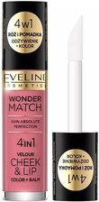 Zdjęcie Eveline Cosmetics Eveline Wonder Match Cheek & Lip Róż I Pomadka W Płynie 04 4,5Ml - Łeba