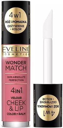 Eveline Cosmetics Eveline Wonder Match Cheek & Lip Róż I Pomadka W Płynie 04 4,5Ml