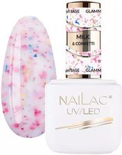 Zdjęcie Nailac Glammy Base Baza Kauczukowa Milk & Confetti 7Ml - Lublin