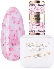Zdjęcie Nailac Glammy Base Baza Kauczukowa Milk & Pink 7Ml - Kraśnik