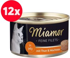 Zdjęcie Miamor Feine Filets Tuńczyk I Jajko Przepiórki 12x100g - Twardogóra