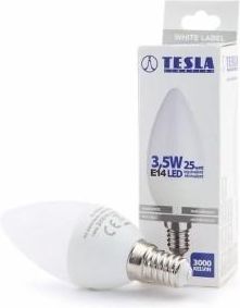 Tesla - Led Cl143530-2, Żarówka Świecowa Candle, E14, 3,5W, 230V, 249Lm, 25 000H, 3000K Ciepła Biel