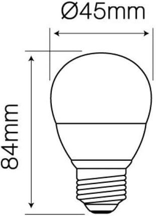 Ledin Źródło Światła Led Line E27 Smd 170-250V 7W 630Lm 4000K G45 247606  (247606) - Opinie i atrakcyjne ceny na