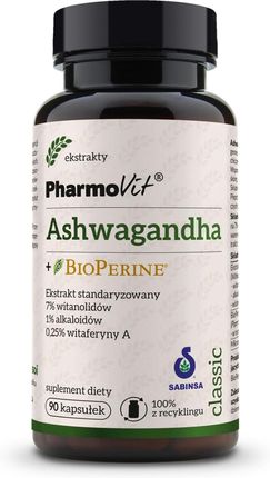 Pharmovit Ashwagandha + Bioperine 90Kaps. 