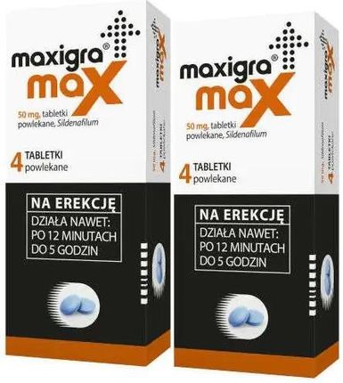 Maxigra Max 50 mg 2 x 4 tabl.