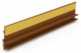 Emaga Listwa Dylatacyjna PCV Do Ościeżnic Okiennych Bez Siatki 9mm / 6mm L=2,5M Złoty Dąb Ral8001 30szt. 4063