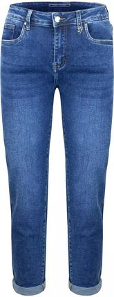 Spodnie jeansowe Jeansy mom fit blue LAURA