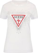 Damska Koszulka z krótkim rękawem Guess SS CN Star Triangle Tee W3Bi55J1314-G011 – Biały