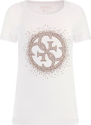 Damska Koszulka z krótkim rękawem Guess SS CN 4G Logo Tee W3Bi45J1314-G011 – Biały