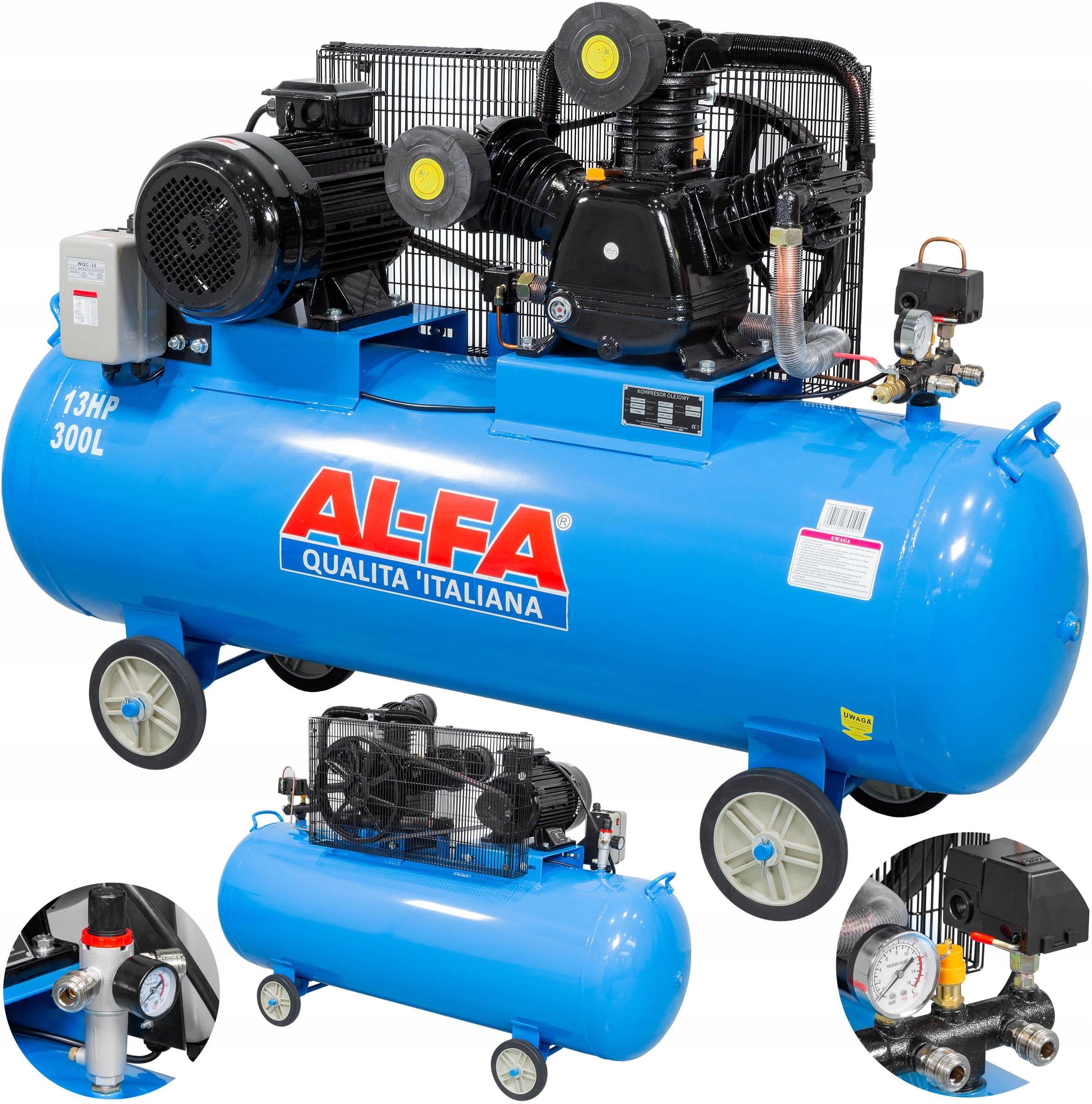 Al-Fa Kompresor Olejowy Sprężarka 300L 400V+ Olej ALC3003400V - Opinie ...
