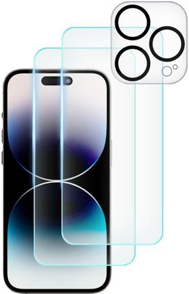 Braders 2X Szkło Hartowane + Szkło Na Obiektyw Do Iphone 15 Pro Clear
