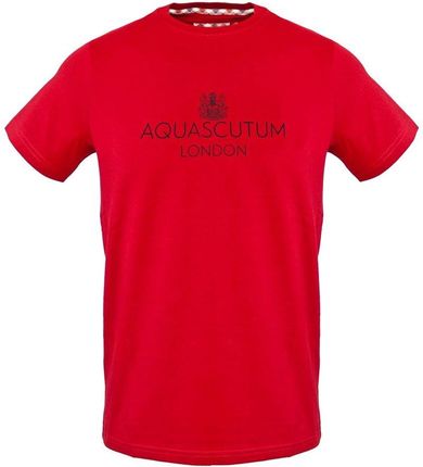 Koszulka T-shirt marki Aquascutum model TSIA126 kolor Czerwony. Odzież Męskie. Sezon: Wiosna/Lato