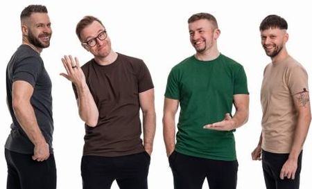 Krass 4-Pack T-Shirtów: Grafitowy Brązowy Zielony Beżowy