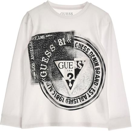 Dziecięca Koszulka z długim rękawem Guess LS T-Shirt L3Bi40I3Z14-G011 – Biały