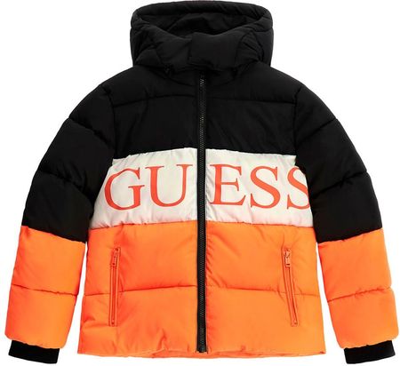 Dziecięca Kurtka ocieplana Guess Hooded LS Padded Jacket L3Bl02Wb240-F394 – Pomarańczowy
