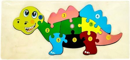 Mcd Puzzle Drewniane Kids Z Cyframi Dinozaur