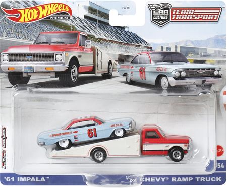 Hot Wheels Premium Team Transport 61 Impala +72 Chevy Ramp FLF56 HKF40
