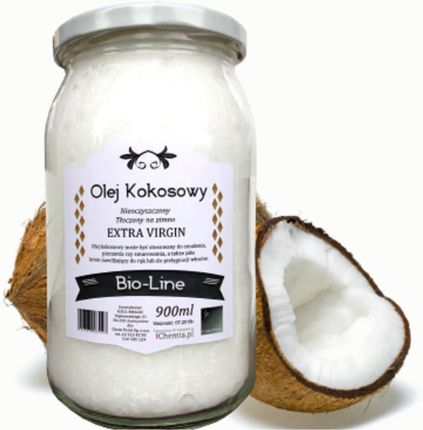 BIOLINE - olej kokosowy nierafinowany extra virgin, 900 ml