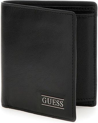 Męski Portfel Guess New Boston SM Billfold W/C Pkt Sm2513Lea22-Bla – Czarny