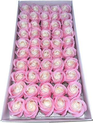 Róże dwukolorowe wzór-11 mydlane 50sztuk
