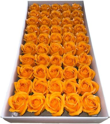 Jasnopomarańczowe róże mydlane 50sztuk